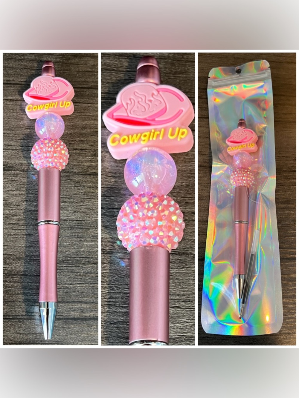 Cowgirl beaded focal pen